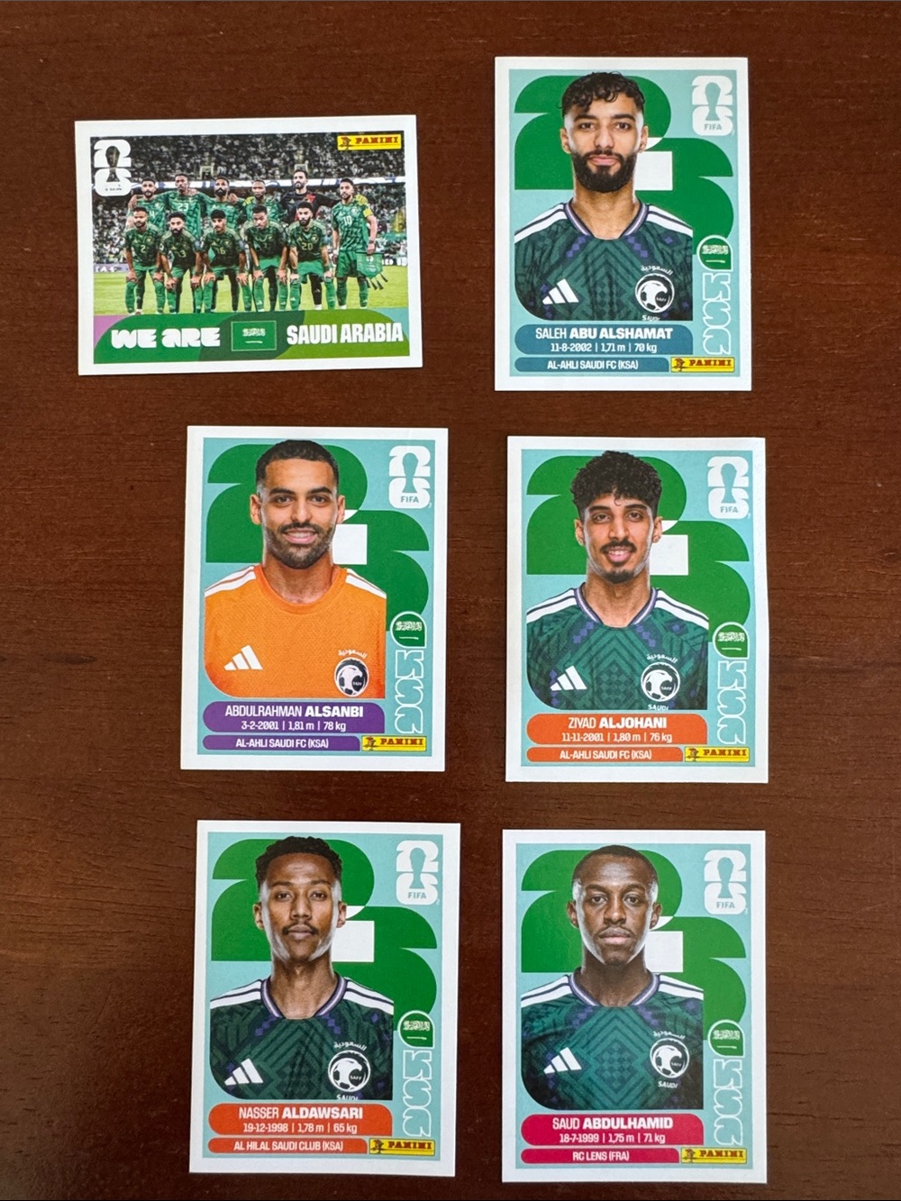 Panini 2026 FIFA World Cup Saudi Arabia Stickers